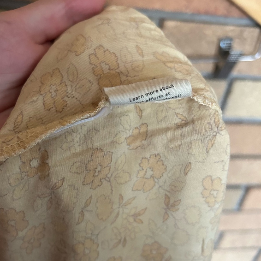 Madewell Pull-On Swing Mini Skirt in Piccola Floral Yellow Size Large - Picture 6 of 6